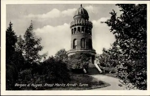 Ak Bergen auf der Insel Rügen, Ernst Moritz Arndt Turm