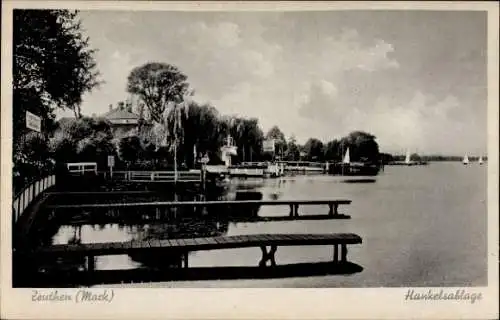 Ak Zeuthen Dahme Brandenburg, Hankelsablage, Anlegestelle