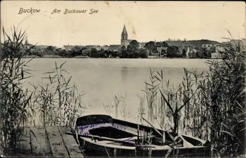 Ak Buckow in der Märkischen Schweiz,  Buckower See, Kirche