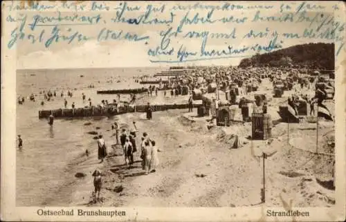 Ak Ostseebad Brunshaupten Kühlungsborn,  Strandleben