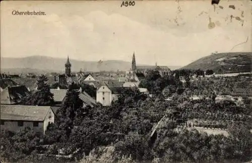 Ak Obernai Oberehnheim Elsass Bas Rhin, Teilansicht des Ortes