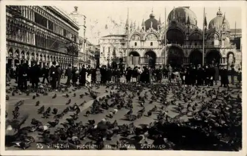 Foto Ak Venezia Venedig Veneto, Piazzetta San Marco, Tauben