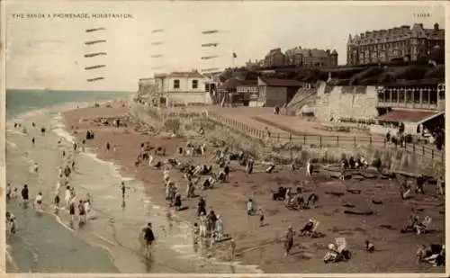 Ak Hunstanton East England, Strand, Promenade