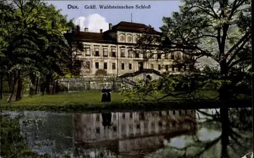 Ak Duchcov Dux Region Aussig, Gräflich Waldsteinsches Schloss