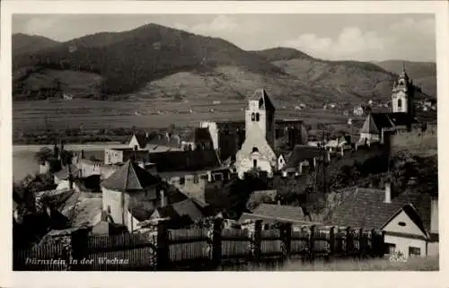 Ak Dürnstein an der Donau Wachau Niederösterreich, Panorama, Burg