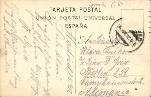 Ak Madrid Spanien, Estación del Norte