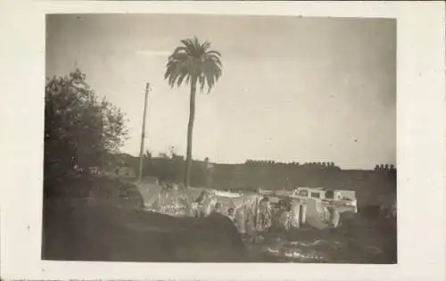 Foto Ak Bou Denib Boudnib Marokko, Sahara, Palme