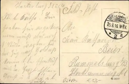 Ak Tschernjachowsk Insterburg Ostpreußen, Wasserturm, historisches Gebäude, Straßenansicht, Hi...