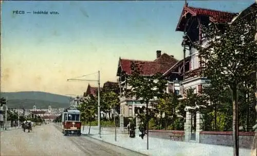 Ak Pécs Fünfkirchen Ungarn, Indohaz utca