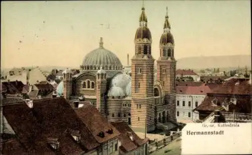 Ak Sibiu Nagyszeben Hermannstadt Rumänien, Griechisch-orthodoxe Kathedrale