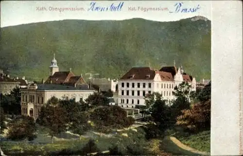 Ak Brașov Brassó Kronstadt Rumänien, Kath. Obergymnasium