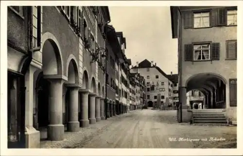 Ak Schweiz, Marktgasse mit Arkaden