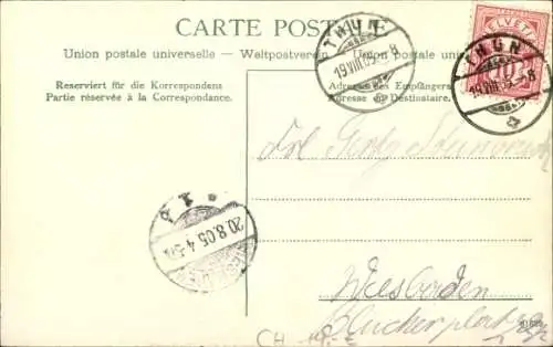 Ak Thun Kanton Bern Schweiz, Straßenansicht