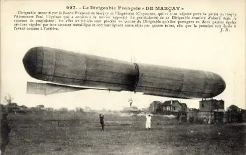 CPA Dirigeable Francais De Marcay