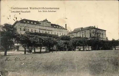 Ak Dresden Neustadt, Etablissement Waldschlößchenterrasse