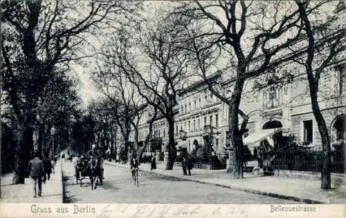 Ak Berlin Tiergarten, Bellevuestraße, Kutsche