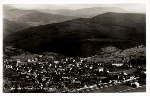 Ak Steinen im Wiesental Schwarzwald Baden, Fliegeraufnahme