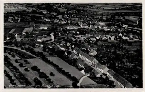 Ak Ormesheim Mandelbachtal im Saarland, Fliegeraufnahme