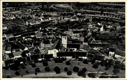 Ak Ormesheim Mandelbachtal im Saarland, Fliegeraufnahme