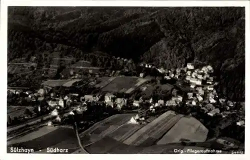 Ak Sülzhayn Ellrich im Harz Thüringen, Fliegeraufnahme