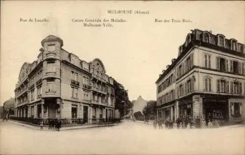 Ak Mulhouse Mülhausen Elsass Haut Rhin, Straßenansicht