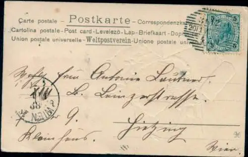 Präge Ak Glückwunsch Neujahr, Mädchen, Portrait