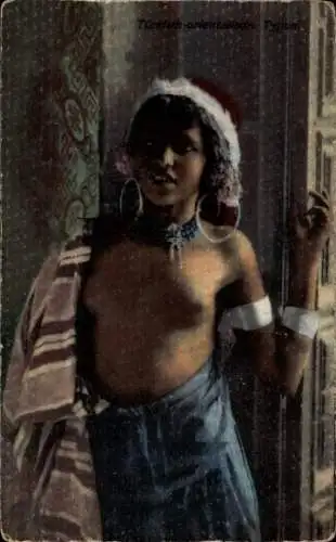 Ak Türkisch-orientalische Typen, junge Frau, barbusig, Erotik