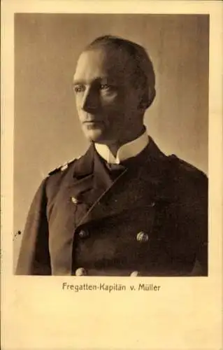 Ak Fregatten Kapitän von Müller, Portrait, SMS Emden