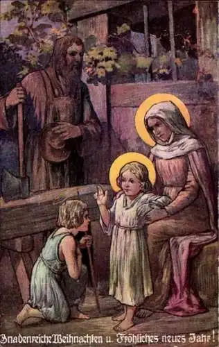 Ak Frohe Weihnachten, Neujahr, Jesuskind