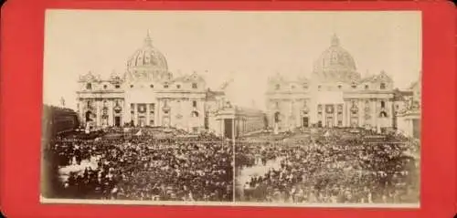 Stereo CdV Vatikan Rom Lazio, Peterskirche, Päpstlicher Segen