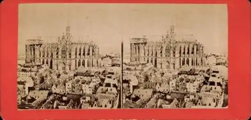 Stereo CdV Köln am Rhein, Dom im Jahr 1870