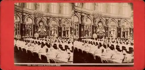 Stereo Foto Paris, Grand Hotel, Speisesaal, Innenansicht