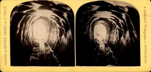 Stereo CdV Interlaken Kanton Bern Schweiz, Tunnel