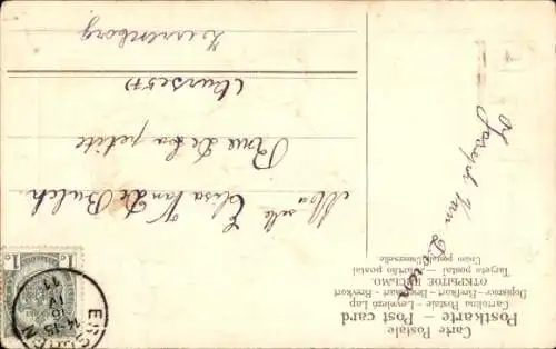 Präge Ak Frohe Ostern, Osterhase, Korb mit Ostereiern