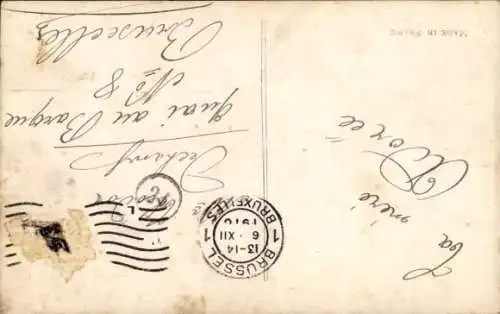 Ak St. Nikolaus mit Geschenkesack, Kinder