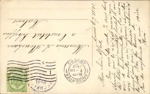 Ak St. Nikolaus mit Geschenkesack, Kinder