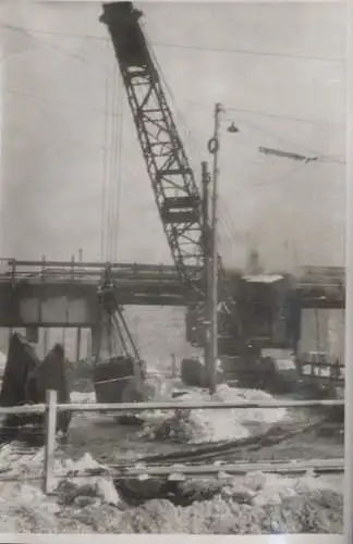 Original Foto Berlin Kreuzberg, Hochbahnhof (U-Bahnhof) Hallesches Tor, Bauarbeiten, 1946