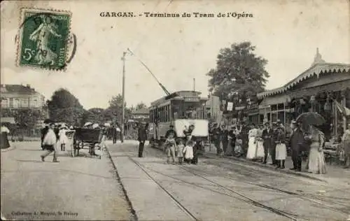 Ak Gargan Seine Saint Denis, Terminus du Tram de l'Opera