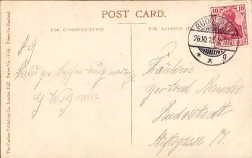 Künstler Ak Gemaltes Frau-Porträt, Mütze, Pelzstola