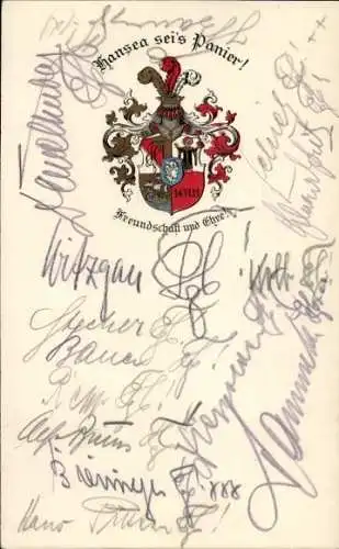 Studentika Ak Gauting, Hansea, Verbindungswappen, RSC, Rudolstädter Senioren Convent