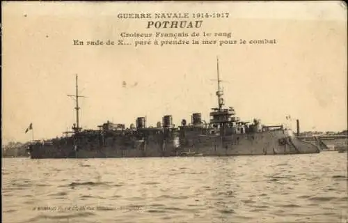Ak Französischer Panzer Kreuzer Pothuau