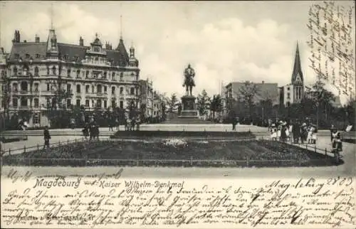 Ak Magdeburg an der Elbe,  Kaiser-Wilhelm-Denkmal