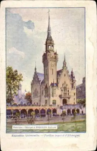 Künstler Ak Weltausstellung Paris 1900, Kaiserlich Deutscher Pavillon