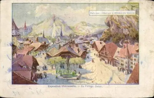 Ak Paris, Exposition Universelle 1900, Village Suisse