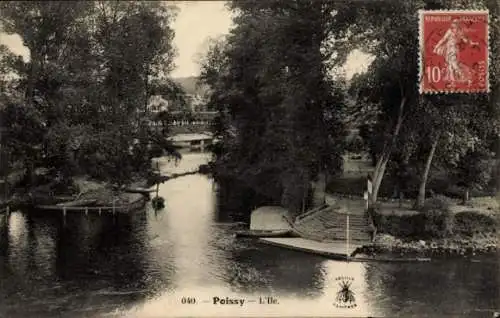 Ak Poissy Yvelines, Teilansicht