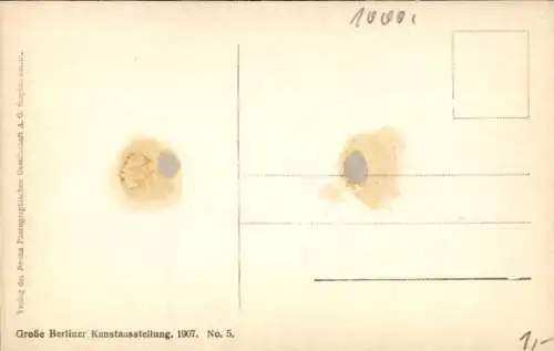 Ak Große Berliner Kunstausstellung 1907, Grabdenkmal, Martin Schauss