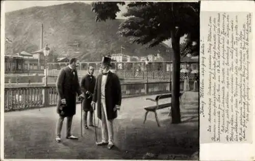 Künstler Ak Kaiser Wilhelm I., 13 Juli 1870, Graf Benedetti, Bad Ems