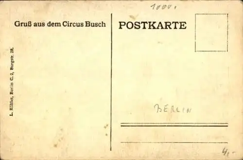 Ak Berlin, Zirkus Busch