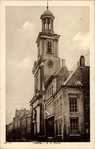 Ak Breda Nordbrabant Niederlande, Sint Jansstraat, Antoniuskerk