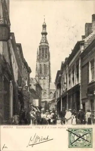 Ak Breda Nordbrabant Niederlande, Kerk, Karrestraat